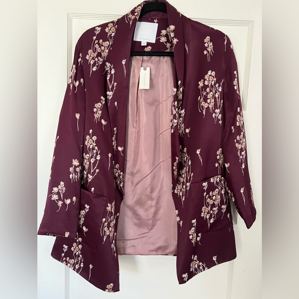 NWT Ettitwa for Anthropologie Floral Blazer
